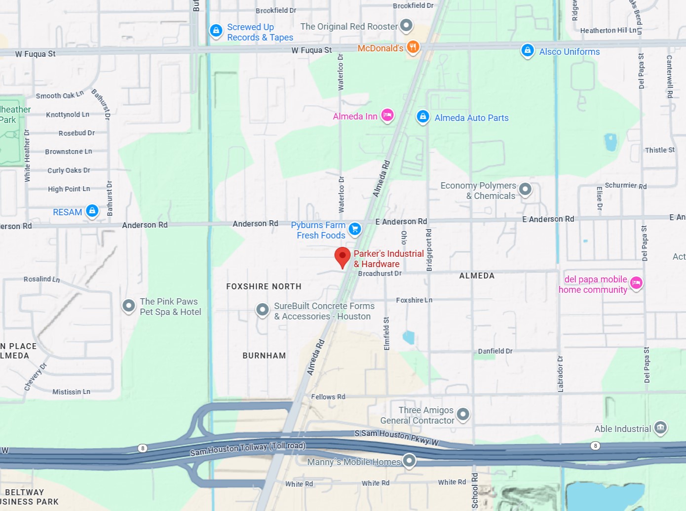 Parker's Industrial & Hardware location on Google Maps